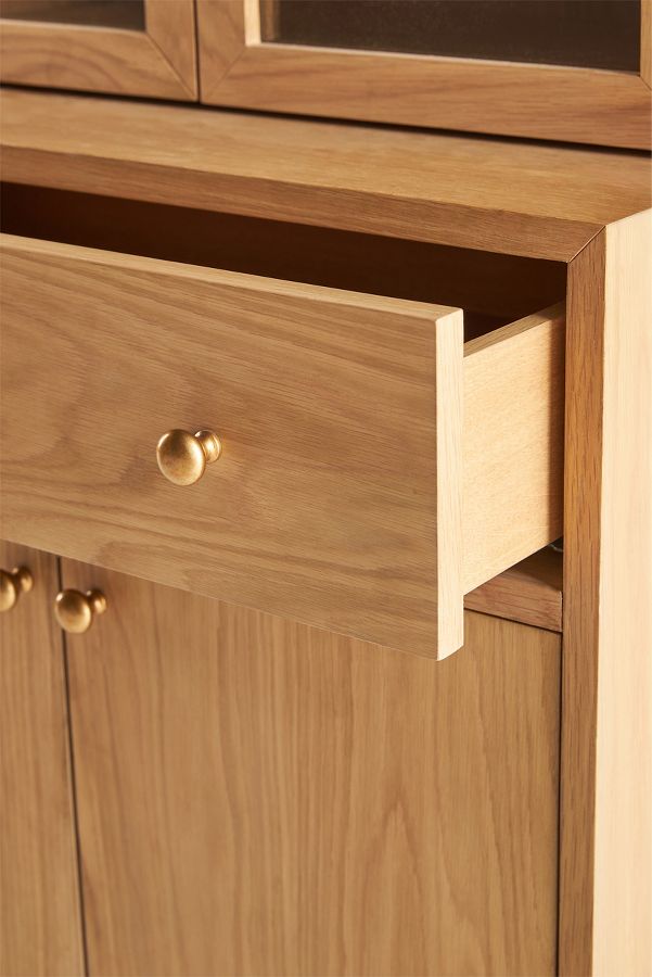 Slide View: 4: Moretti Oak Bar Cabinet