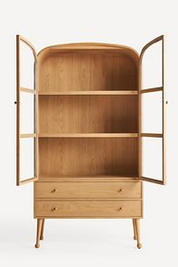 Slide View: 3: Moretti Oak Curio Cabinet