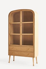 Slide View: 4: Moretti Oak Curio Cabinet