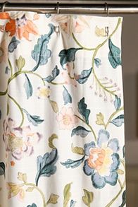 Slide View: 3: Hattie Printed Cotton-Slub Shower Curtain