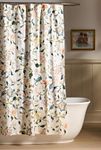 Thumbnail View 1: Hattie Printed Cotton-Slub Shower Curtain