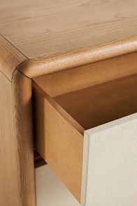 Slide View: 5: Monza Ash Wood Six-Drawer Dresser