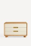 Thumbnail View 2: Monza Faux-Leather Three-Drawer Nightstand