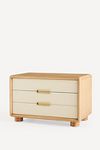 Thumbnail View 3: Monza Faux-Leather Three-Drawer Nightstand