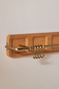 Slide View: 3: Elle Oak Wood Kitchen Utensil Rail