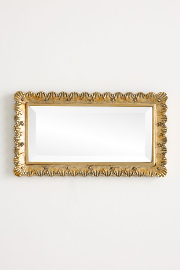 Slide View: 1: Florencia Petite Scalloped Mirror