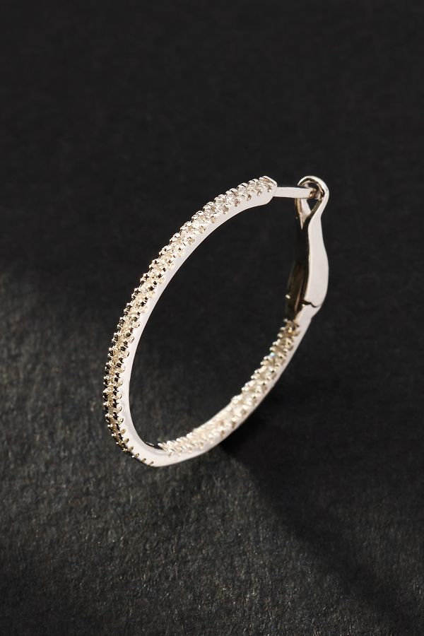 Slide View: 2: Diamond 0.5ct Hoop Earrings