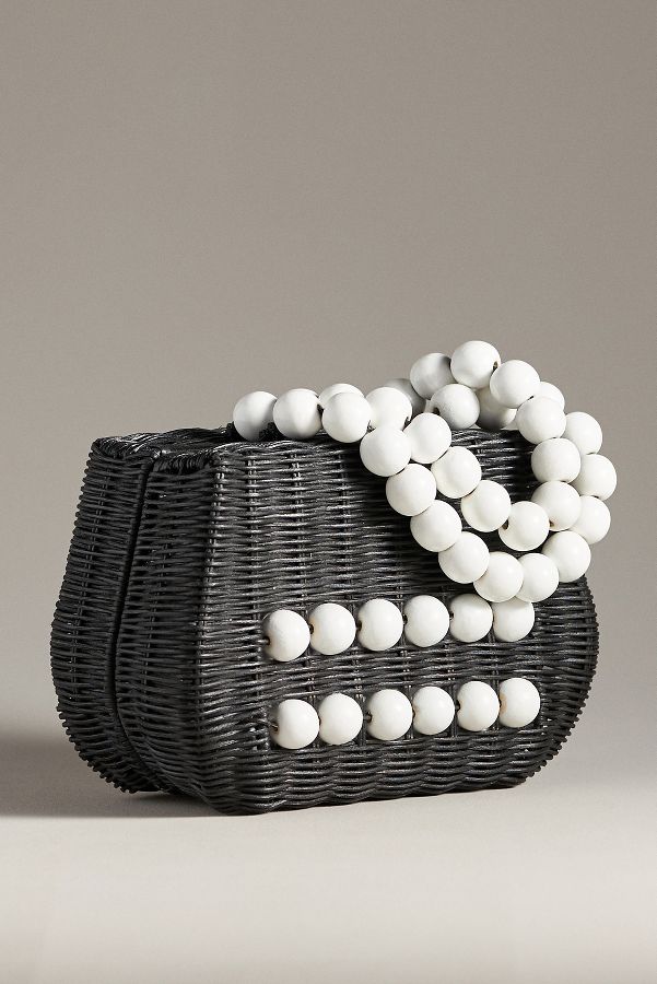 Slide View: 1: Bali Beaded Straw Satchel