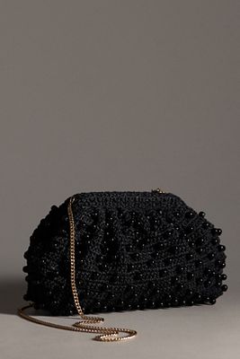 By Anthropologie Beaded Crochet Clutch