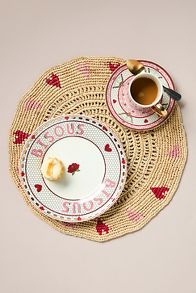 Slide View: 1: Handwoven Heart Placemat