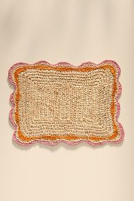 Slide View: 2: Handwoven Rectangle Garden Party Placemat