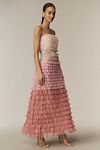 Thumbnail View 4: BHLDN Juliet Strapless Tulle Ruffle Midi Dress