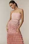 Thumbnail View 3: BHLDN Juliet Strapless Tulle Ruffle Midi Dress