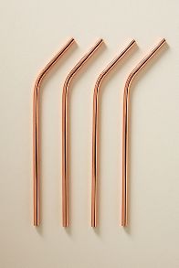 Slide View: 1: Viski Summit Cocktail Straws, Set of 4