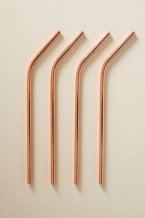 Slide View: 1: Viski Summit Cocktail Straws, Set of 4