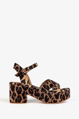 Penelope Chilvers Azalea Leopard Velvet Heels