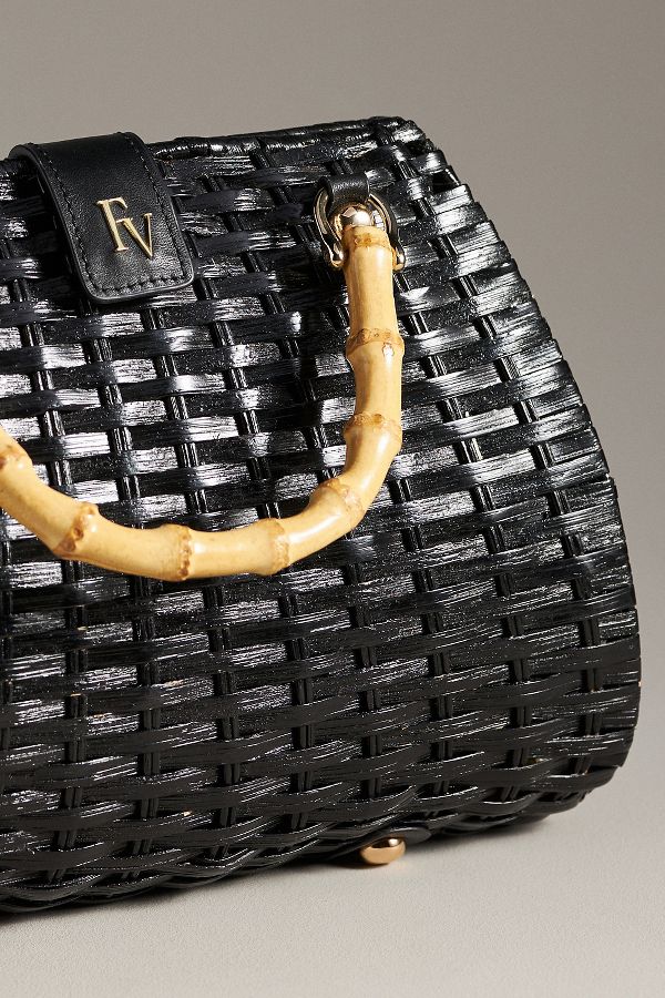 Slide View: 3: Frances Valentine Wicker Basket Bag