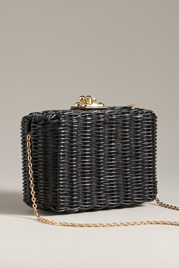 Slide View: 2: Frances Valentine Paige Wicker Box Clutch