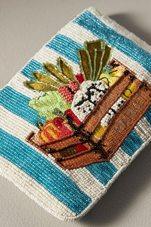 Slide View: 3: Beaded Coin Pouch: Produce Edition