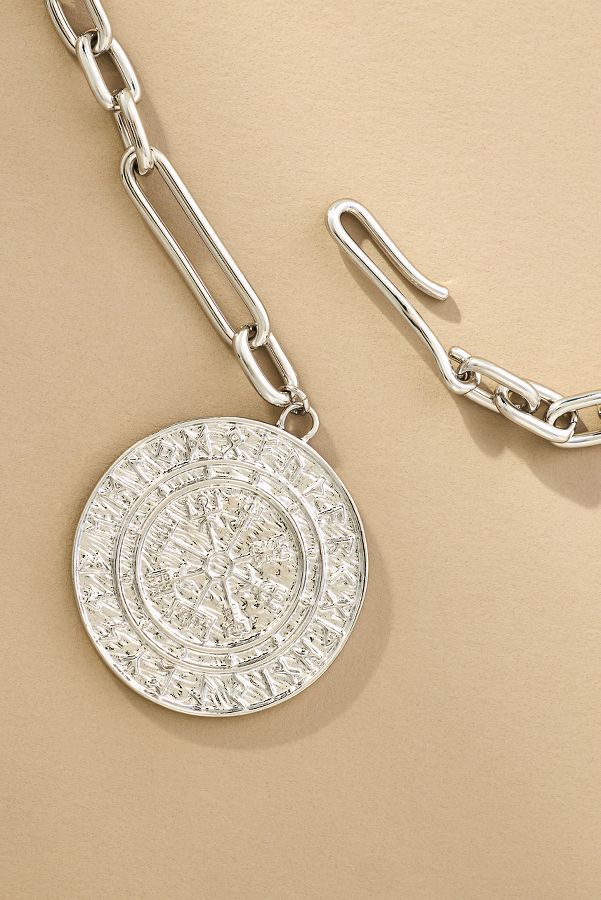 Slide View: 2: Compass Charm Necklace