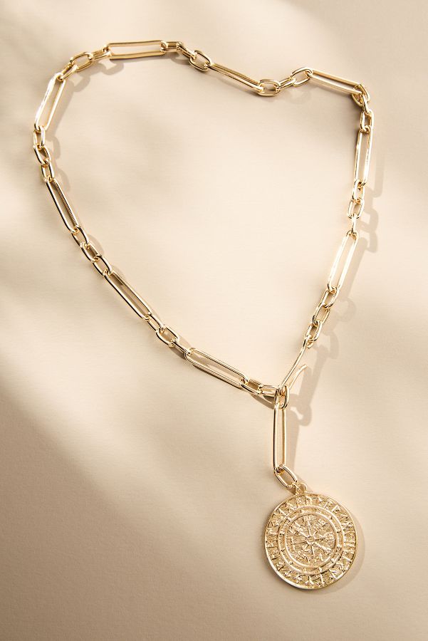 Slide View: 1: Compass Charm Necklace