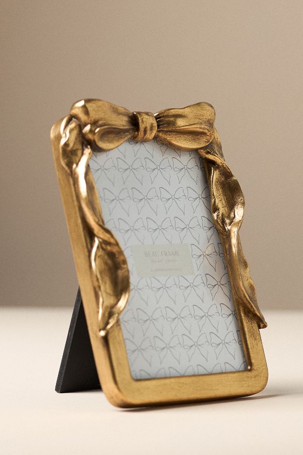 Slide View: 4: Beau Bow Gold Picture Frame