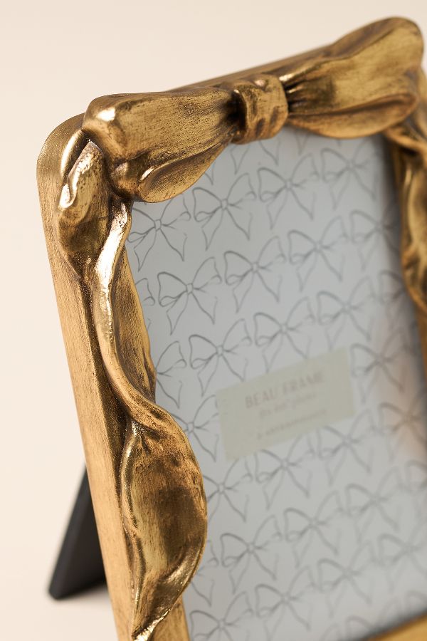 Slide View: 5: Beau Bow Gold Picture Frame