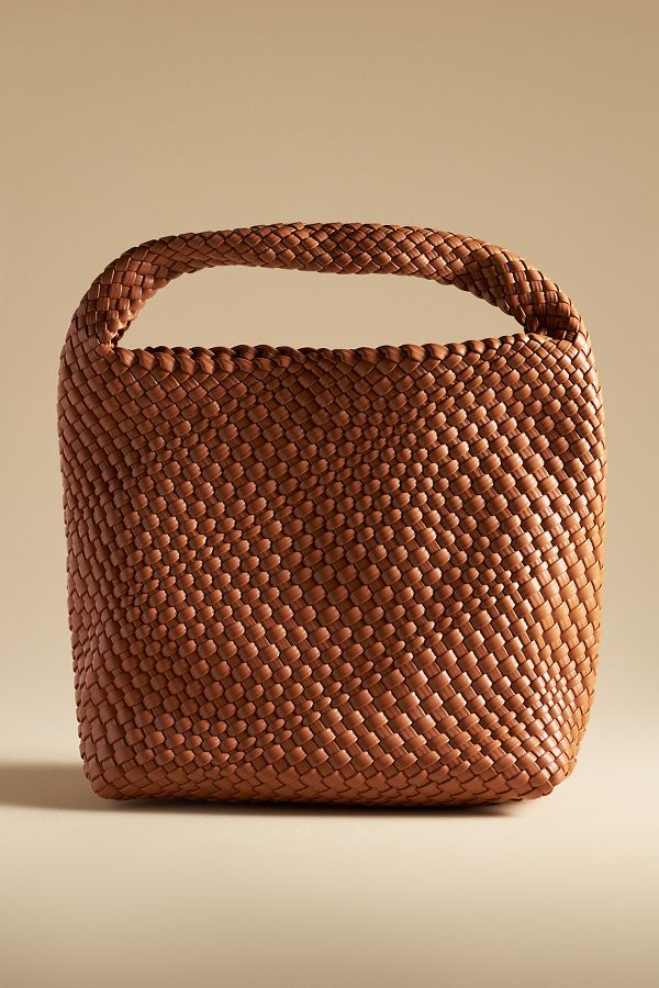 Slide View: 2: Antik Kraft Woven Faux-Leather Slouchy Bag