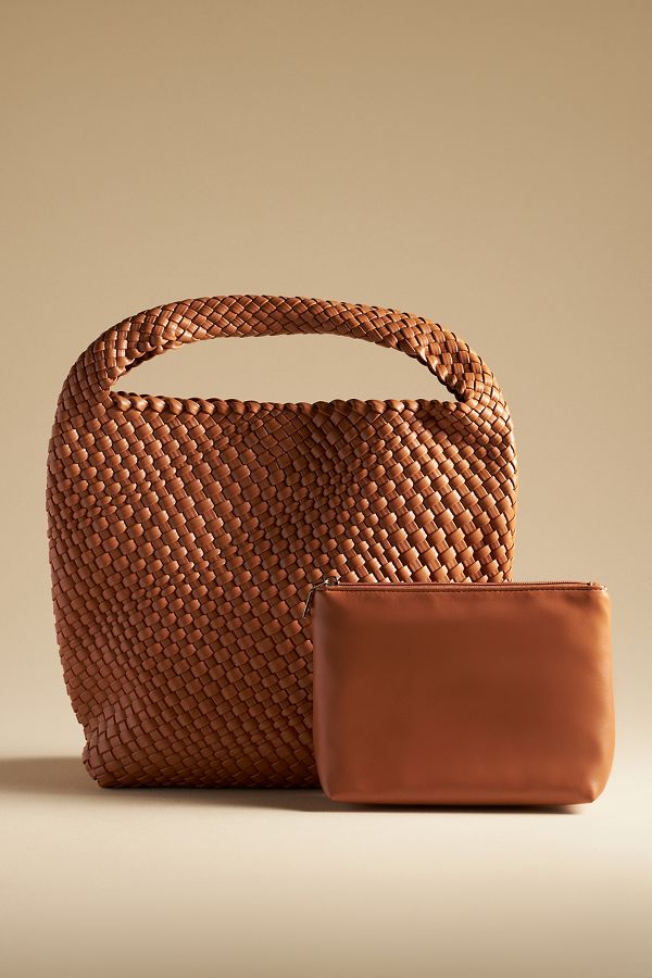 Slide View: 3: Antik Kraft Woven Faux-Leather Slouchy Bag