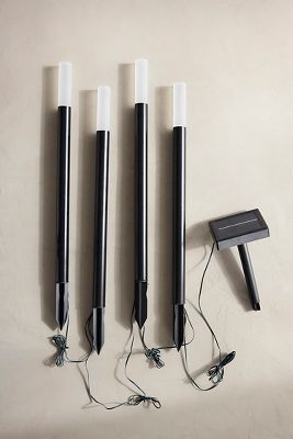 Solar Utility Light Stakes, Strand of 4