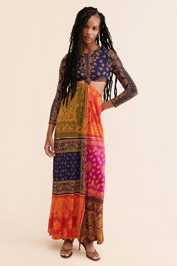 Slide View: 4: FARM Rio Bandana Dream Cut Out Maxi Dress