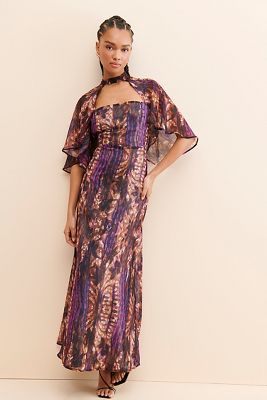 Laagam Renata Cape Maxi Dress