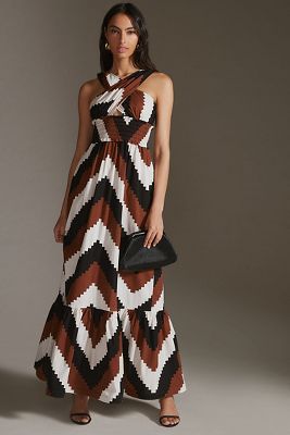 Plenty by Tracy Reese Printed Halter Maxi Dress