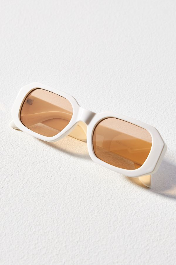 Slide View: 2: Eyeking Geo Rectangle Sunglasses