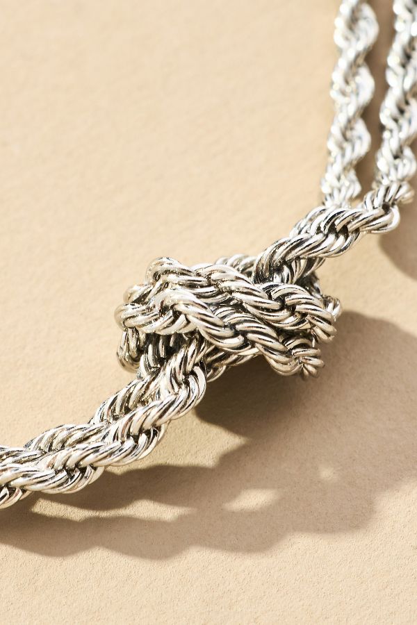 Slide View: 2: Double Knot Chain Necklace