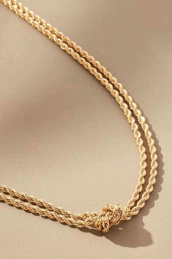 Slide View: 2: Double Knot Chain Necklace