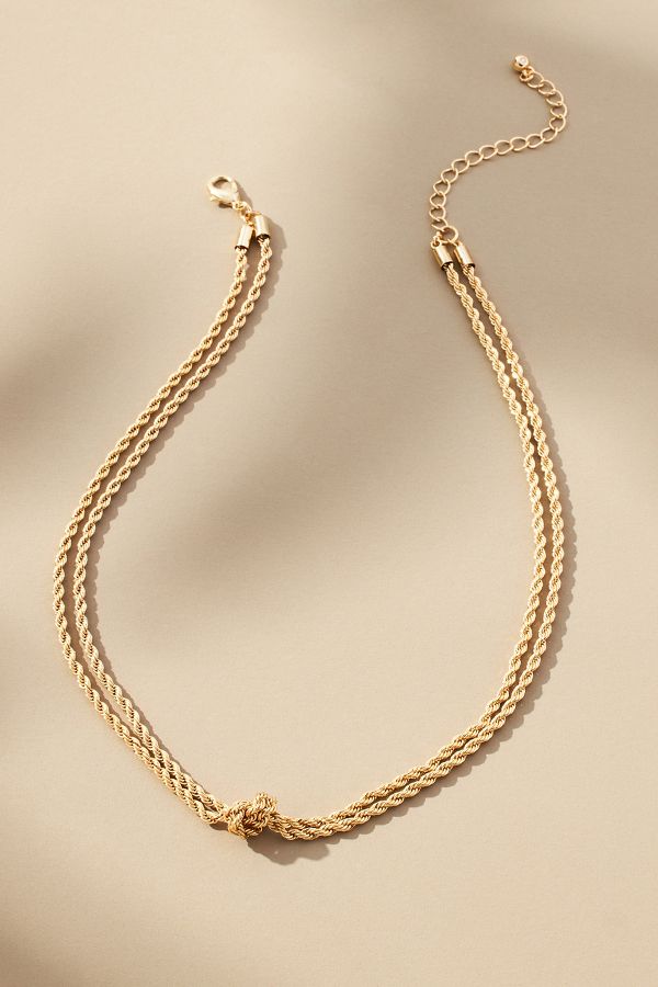 Slide View: 1: Double Knot Chain Necklace