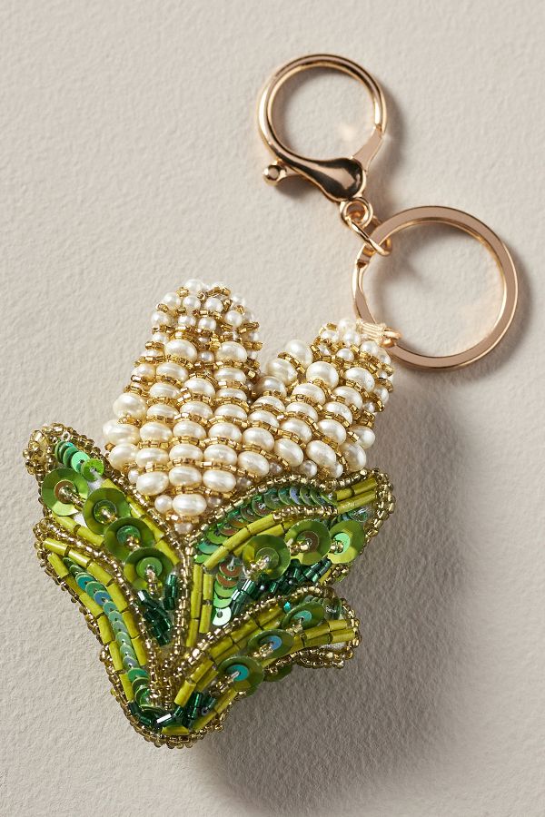 Slide View: 1: Beaded Vegetable Bag Charm