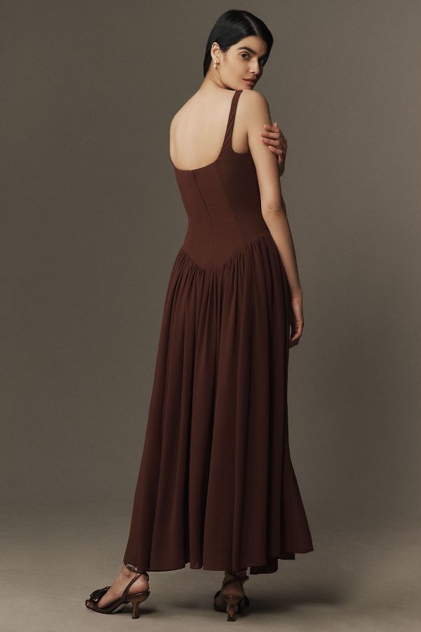 Slide View: 2: Bardot Briann Drop-Waist Maxi Dress