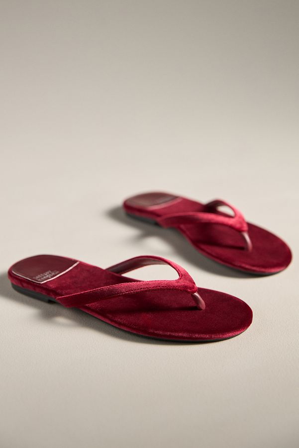 Slide View: 1: Jeffrey Campbell Kierra Velvet Thong Sandals