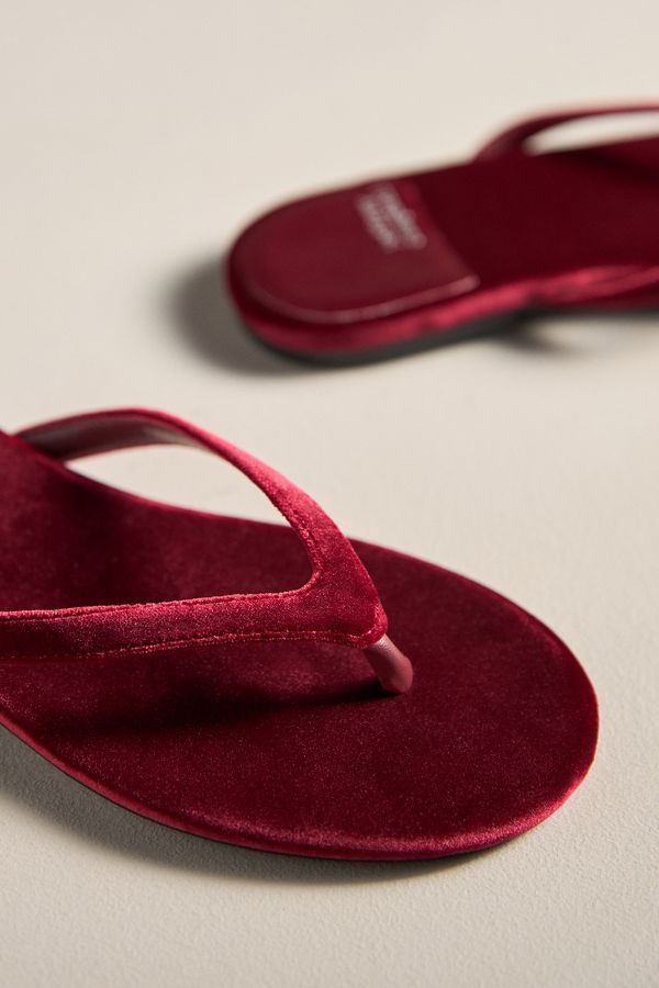 Slide View: 3: Jeffrey Campbell Kierra Velvet Thong Sandals