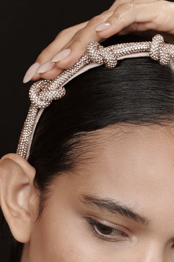 Slide View: 3: Rhinestone Knots Headband