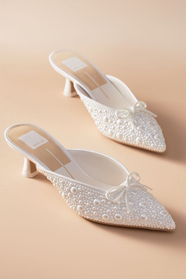 Slide View: 2: Dolce Vita Claytn Pearl Mule Heels