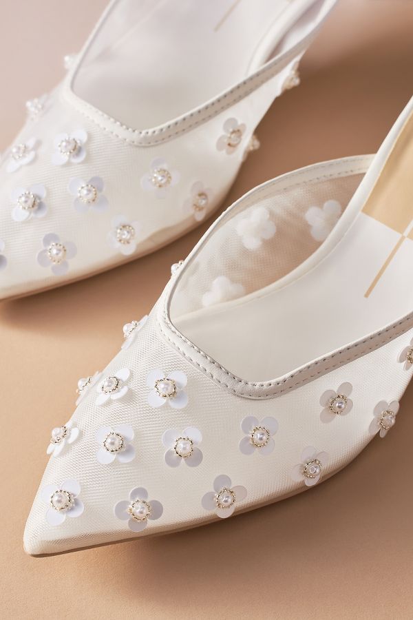 Slide View: 5: Dolce Vita Clara Pearl Kitten-Heel Mules