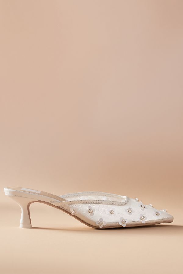 Slide View: 3: Dolce Vita Clara Pearl Kitten-Heel Mules