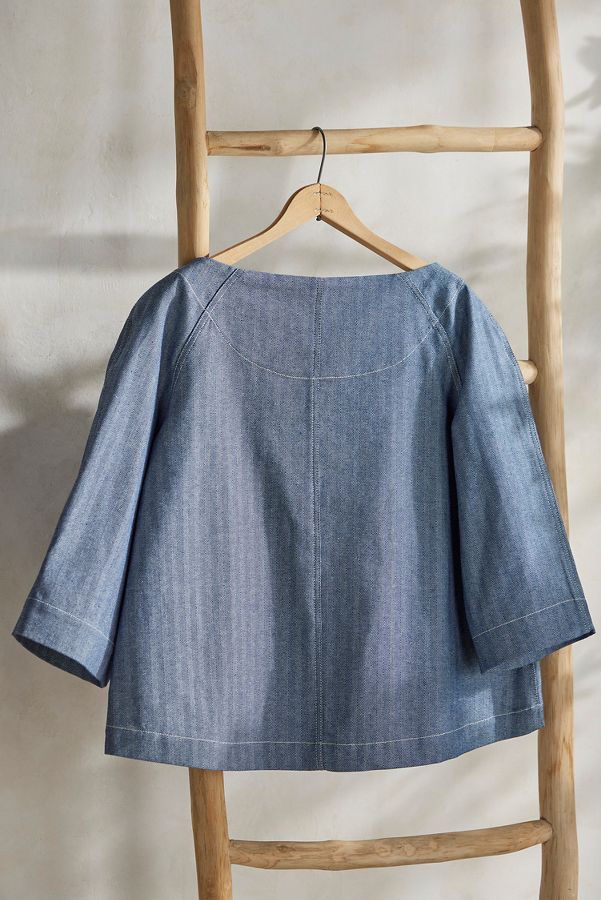 Slide View: 2: Terrain x Of Dress Gardening Smock, Denim Herringbone