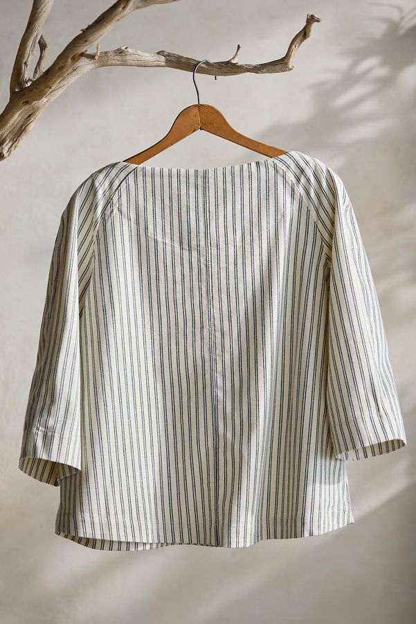 Slide View: 2: Terrain x Of Dress Gardening Smock, Ticking Stripe