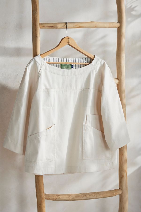 Slide View: 1: Terrain x Of Dress Gardening Smock, Washed Canvas