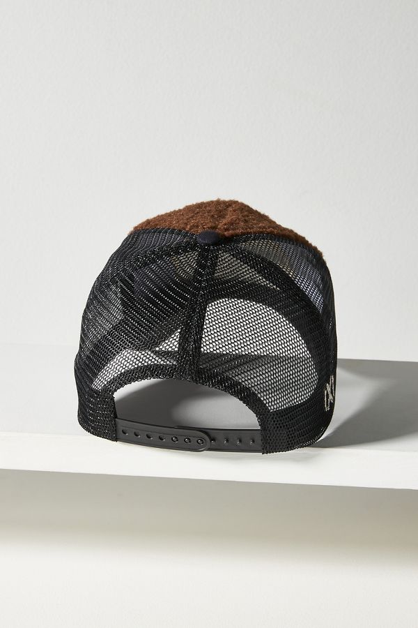 Slide View: 2: By Anthropologie Winter Sherpa Trucker Hat