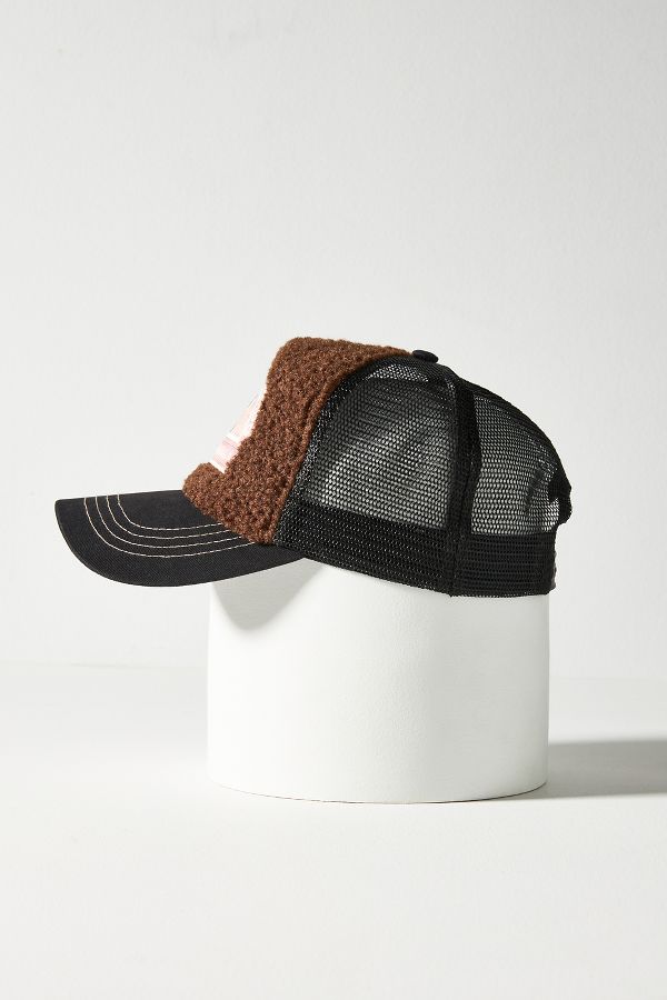 Slide View: 3: By Anthropologie Winter Sherpa Trucker Hat